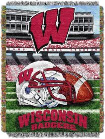 Wisconsin OFFICIAL Collegiate "Home Field Advantage" Woven Tapestry Throw Wisconsin OFFICIAL Collegiate "Home Field Advantage" Woven Tapestry Throw